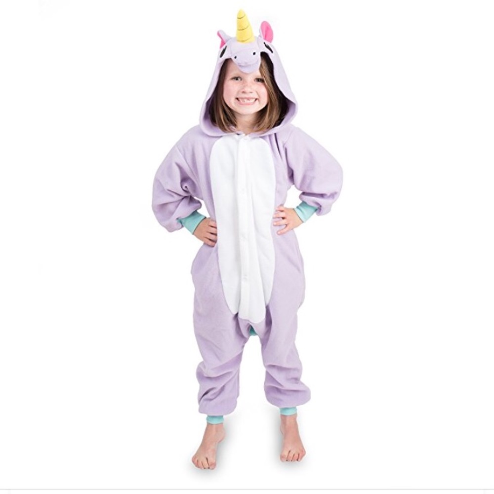 Emolly Kids purple Unicorn pajama costume